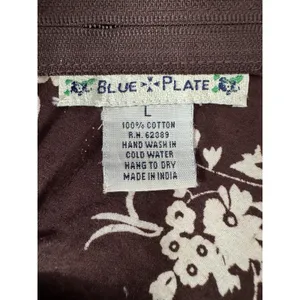 Blue Plate Floral Fit & Flare Midi Dress Womens Large Brown Cream Floral Boho thumbnail 5