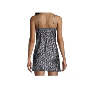 Free People Intimately Free On Our Radar Floral Satin Slip Dress Blue M thumbnail 8