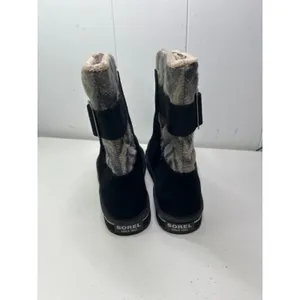 Sorel Campus boots in black suede and a gray chevron. NWOB. Size thumbnail 4