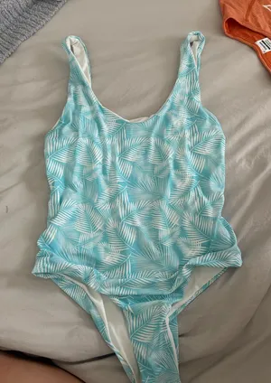 Palms Away one piece bathing suit Blue Size M thumbnail 1