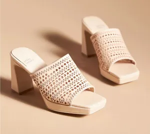 Jeffrey Campbell Caviar Lasercut Platform Heeled Sandals Sz 7 💛🍄 thumbnail 1