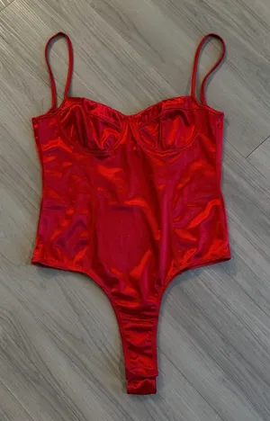 Princess Polly Be My Valentine Bodysuit Red thumbnail 1