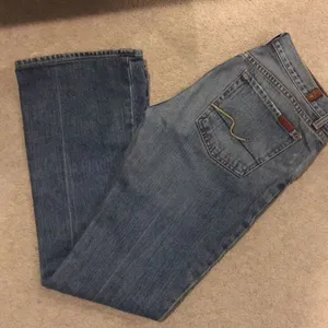 7 For All Mankind Flare Worn Wash Jeans thumbnail 1