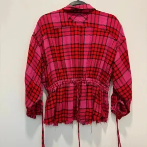 Free People pacific dawn red plaid button down shirt s thumbnail 8
