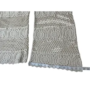 Aerie Womens XL Crochet Wide Leg Pants Cream Knit Beach Cover Up 0701-8501 NEW thumbnail 13