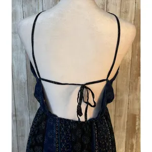 Hollister Blue Chiffon Halter Open Back Maxi‎ Dress - Large thumbnail 10