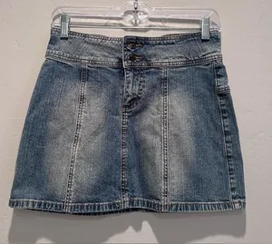Guess Vintage 2000s Denim Mini Skirt‎ Size 24 Y2K Low Rise Summer Streetwear thumbnail 1