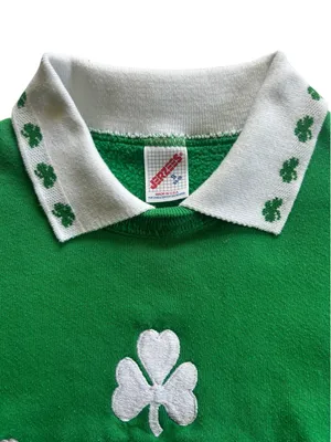 Vintage St. Patrick’s Day Shamrock Pullover Size S Cottage Grandmacore 90s thumbnail 3