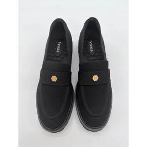 Vivaia Francesca Platform Chunky Heel Penny Minimalist Preppy Black Loafer 8 thumbnail 5