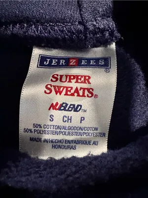 Vintage Cornell University Hoodie SzS Navy Blue Jerzees logo Spellout Streetwear thumbnail 10