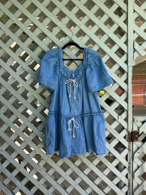 Free people County Line Denim Romper thumbnail 3