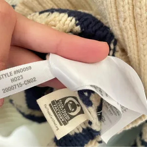 Madewell Cable-Knit Oversized Sweater in Stripe XXS thumbnail 8