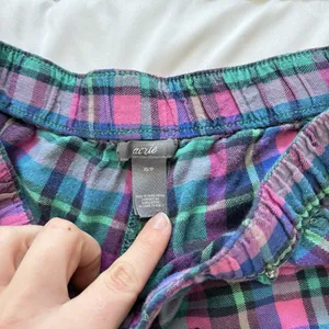 Aerie Shorts Retro Y2K Womens XS Micro Mini Pink Green Plaid 100% Cotton Dainty‎ thumbnail 4
