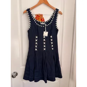 Simkhai NEW Londen Lace-Up Tank Mini Dress‎ Midnight Large Jonathan Simkhai thumbnail 4