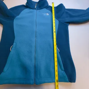 The North Face Med TKA 100 Full Zip Fleece Jacket Blue Women Two Tone Mock Neck thumbnail 9