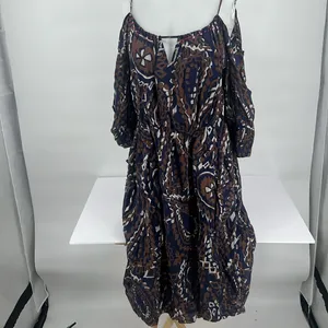 Anthropologie VANESSA VIRGINIA Convivial Midi Dress Boho Cotton thumbnail 3