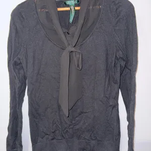 Women’s‎ Ralph Lauren Neck Tie Sweater Size L J thumbnail 2
