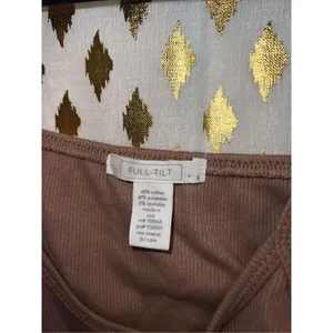 Y2K rhinestone butterfly brown strappy crop top full tilt size S thumbnail 3