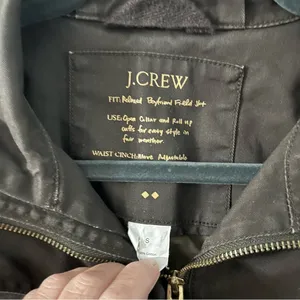 JCrew Resin-coated Black twill field jacket- Size Small thumbnail 5