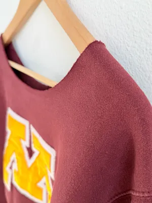 University of Minnesota Gophers burgundy off the shoulder sweatshirt thumbnail 7
