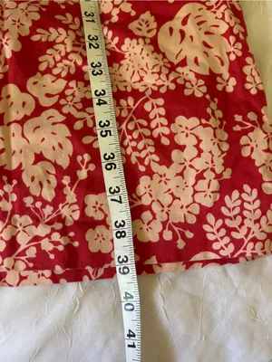 J. Crew Red and White Floral Halter Midi Dress 100% cotton y2k thumbnail 10