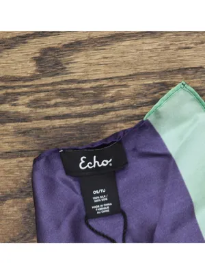 NWT Echo Womens Color Theory Oblong Silk Scarf EN1368 Dazzling Blue Multi thumbnail 4