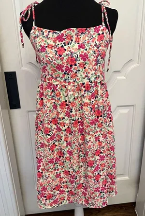 Altar’d State Floral Spaghetti Strap Flowy Dress Fit and Flare NWOT thumbnail 2