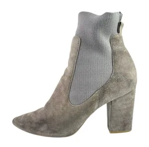 Steve Madden Richter Women's Gray Brown Suede Ankle Sock Booties Boots Size 7.5 thumbnail 1