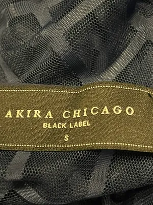 Akira Navy Blue Sheer Chemise, S thumbnail 6