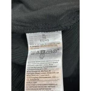 Gap Relaxed Fit Black Crinkle Pull On Elastic Waist Full Length Pants XL NWT thumbnail 8