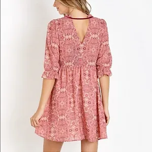 For Love and Lemons Geneva Patterned Mini Dress Size Small thumbnail 2