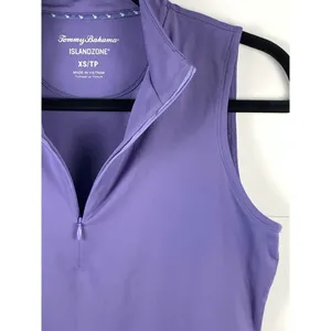 Tommy Bahama IslandZone Golf Tank Top Womens XS Purple 1/4 Zip Sleeveless thumbnail 5