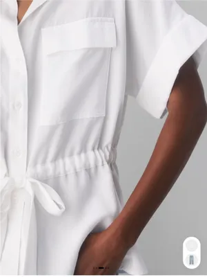 Aritzia Babaton Blue White Garner Shirt XS thumbnail 4