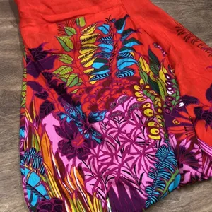 Nanette Lepore size 2 red floral silk blend dress thumbnail 2