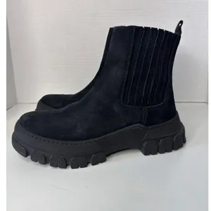 Boemos Suede Platform Chelsea Boots Lug Sole Italy size 37 thumbnail 3