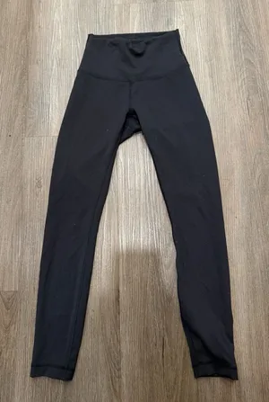 Lululemon Wunder Train High Rise Tights Womens Size 2 25‎ Black thumbnail 1