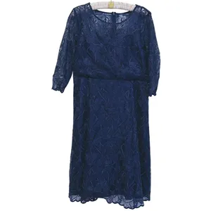 Alex Evenings Embroidered Floral Sheer Midi Dress Womens L Mother of the Bride thumbnail 2