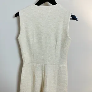 MANGO Sleeveless Tweed Jumpsuit in Cream Size Small thumbnail 7