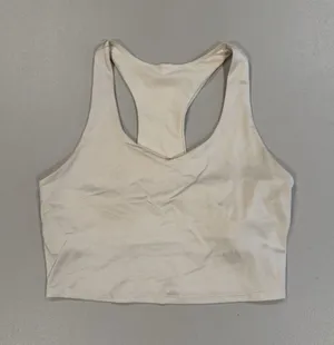 Fabletics Sports Bra Womens Large* Beige Stretch Gym Yoga Active Athletic Tennis thumbnail 1