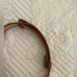 Nwot Thin Brown Gold Buckle Belt Pu Leather thumbnail 6