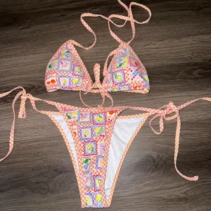 Women's 2 pc Bikini/ swimwear size medium citrus fruit thumbnail 1