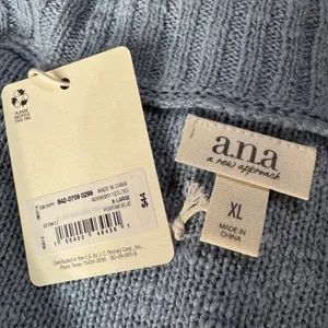 A.N.A. X-Large Cardigan Sweater Open Front Long Sleeve Stretch Puritan Blue New thumbnail 6
