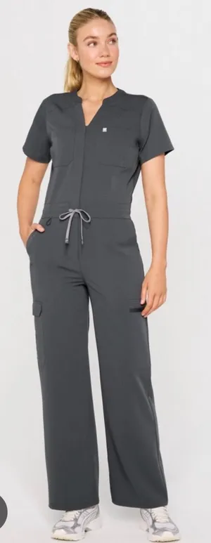 Fabletics Women’s Onyx Empower Wide Leg Scrub Jumpsuit Small thumbnail 1
