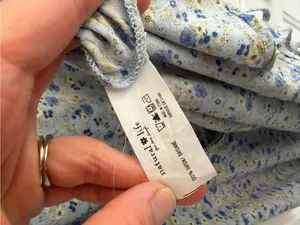 Natural Life Blue Floral Wrap Dress XS Boho Cottagecore Rayon Mini thumbnail 4