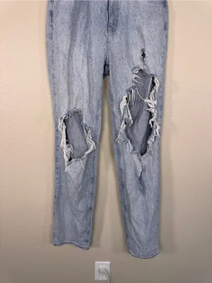 Pacsun Blue 90s Boyfriend Heavily Distressed Jeans Womens 27 Casual Denim thumbnail 11