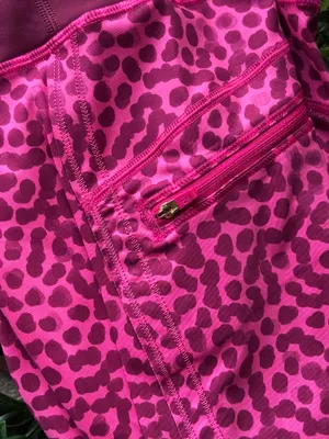 Lululemon Run: Top Speed Crop Ace Spot Jewelled Magenta Size 8 thumbnail 7