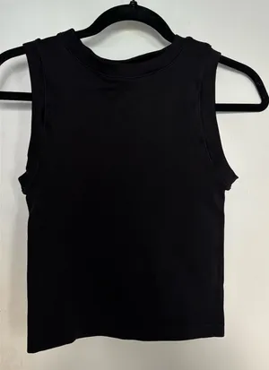 Aritzia Seamless Sculpt Black Tank | Fitted Contour Basic Minimal thumbnail 1