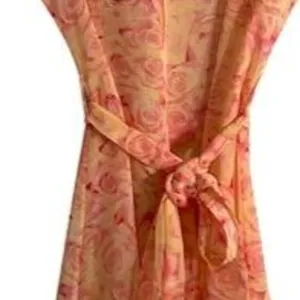 Romance Loungwear Womens M Pink Floral Pant Camisole Robe Sheer Romantic Love thumbnail 10