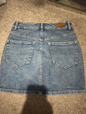 Garage Light Blue Denim Mini Skirt with Front Zip thumbnail 2