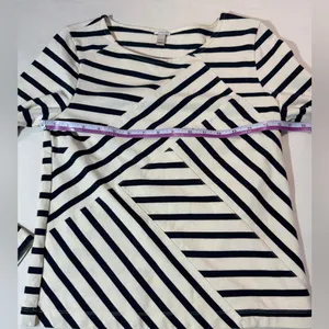 J. Crew Black and White Striped Long Sleeve Top thumbnail 5